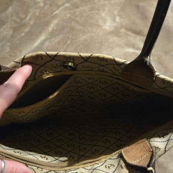 Brown Patterned Tote Bag - Picture 4 of 6